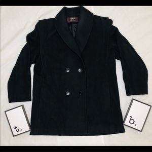 Stephanie Mathews Black Wool Coat